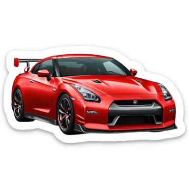 GTR 35 vermelho lindo sticker