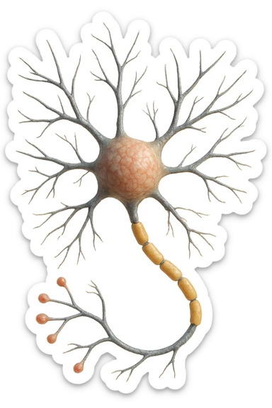 neurone umano anatomico iperrealistica in 3d sticker