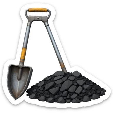 Double-ended coal mining pick sticker