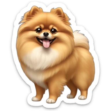 pomeranian full-height sticker