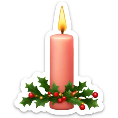 christmas candle sticker