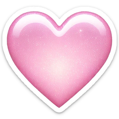 Light pink heart with sparkle sticker