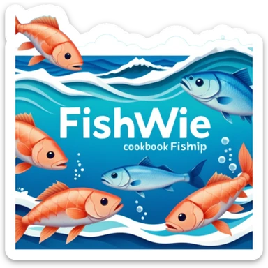 Pull up Fishwife Cookbook graphics sticker