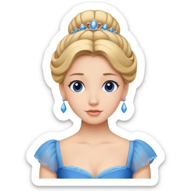cendrillon elle a les cheveux relevés sticker