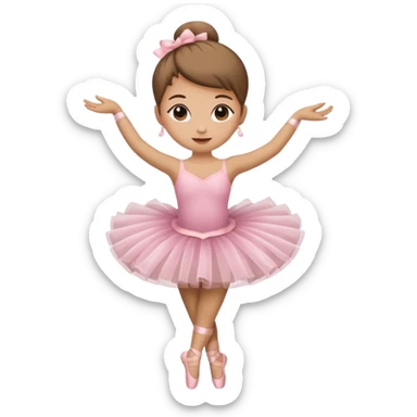 A cappuccino cup wearing a tutu and dancing gracefully like a ballerina sticker