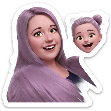 happy girls sharing a moment sticker