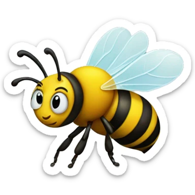 bee doing math sticker