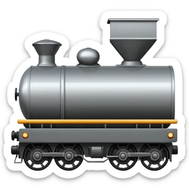 A cargo train, classic emoji style, variant 1 sticker
