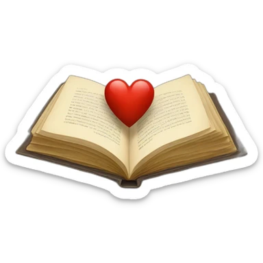 livre avec coeur sticker