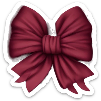 Realistic blankets neatly folded in a burgundy bow sticker