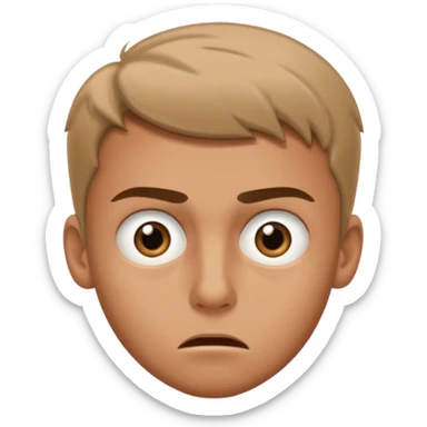 Young man showing possibly sticker