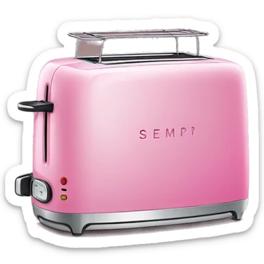 Pink smeg toaster sticker