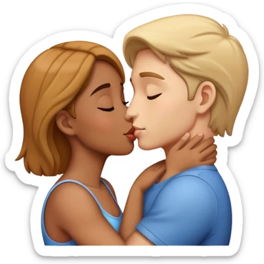 Pareja bonita besando sticker