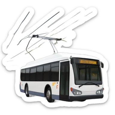 modern trolleybus sticker