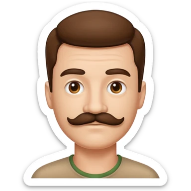 picture 2 with another style of mustache sticker