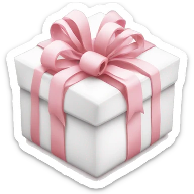 Light pink Christmas gifts under a white Christmas tree  sticker