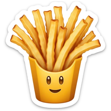 wavy crinkle fries sticker