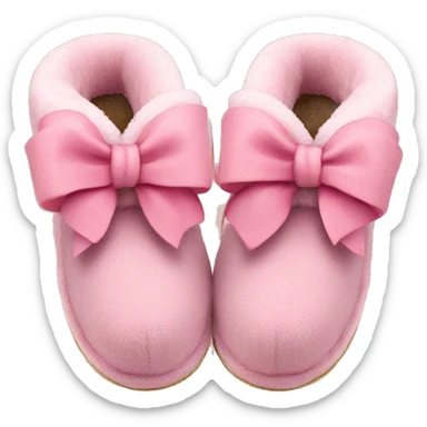 Pink Ugg slippers bows  sticker