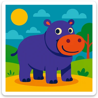 Hippotamus sticker