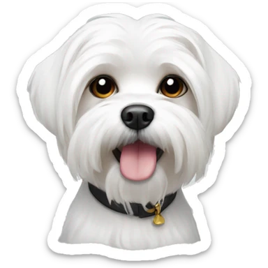 white maltese sticker