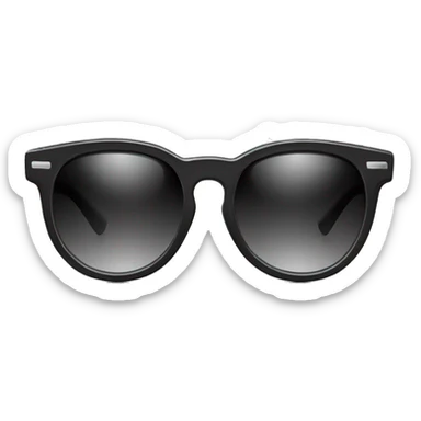 pair of chic sunglasses reflecting a trending hashtag sticker