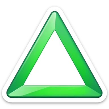 Green triangle with tip down sticker