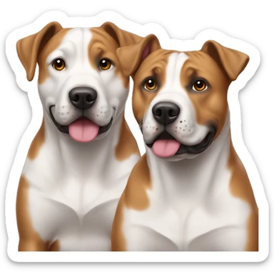 Two amstaffs sticker