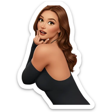 dreamy indoor portrait of girl sticker