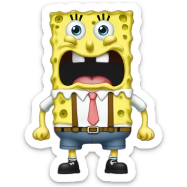 Spongebob squarepants imma headout sticker