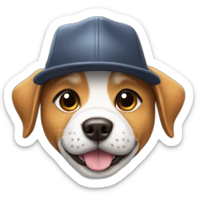 Dog with a Pokémon with a hat sticker