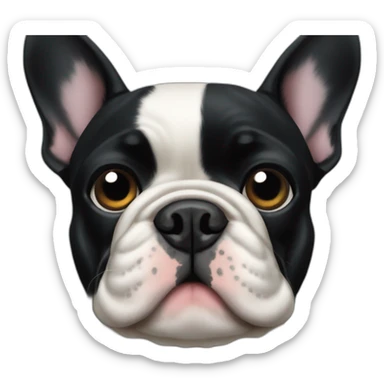 All black French bulldog sticker