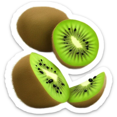 3d kiwi fruit sticker