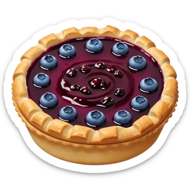 Make an emoji of a blueberry pastry (small) that's broken off a bit so you can see the blueberry jam sticker