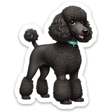 Dog Standart Poodle full-height sticker