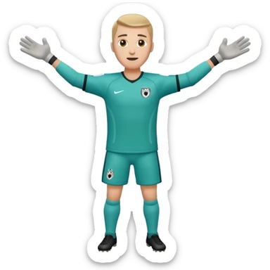 soccer goalkeeper full body arms out wide sticker