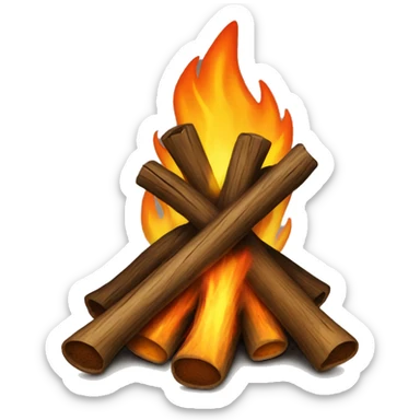 A bonfire sticker