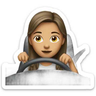 girl in car interior sticker