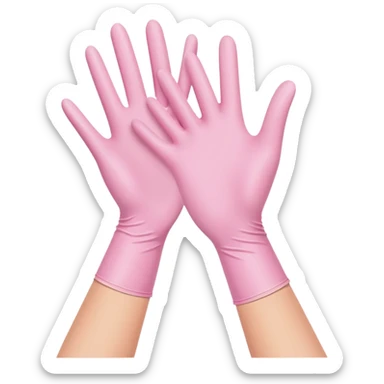 light pink latex gloves sticker