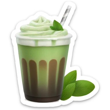 iced matcha latte no whipped cream sticker