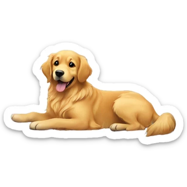 golden retriever on top of a bunk bed  sticker