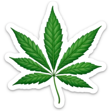 una hoja de marihuana  sticker