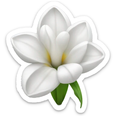 White tuilpe sticker