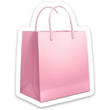 pastel pink shopping bag sticker