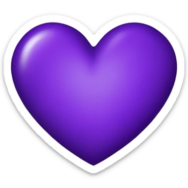 Dark purple heart sticker