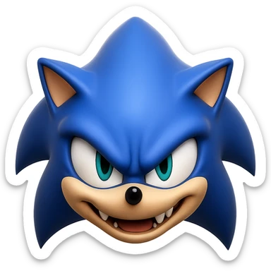 Make the facial expression much scarier, focusing only on the face, while keeping the style consistent with the original emoji style. No background. sticker