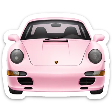 light pink Porsche  sticker