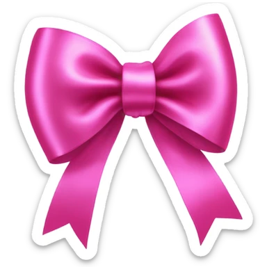 Pink bow sticker
