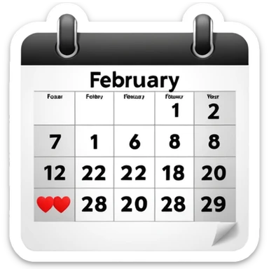 Kalender 28. februar sticker