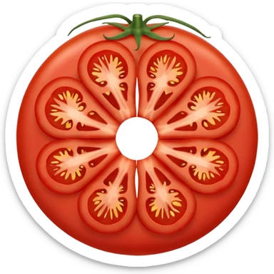 circle slice tomato sticker