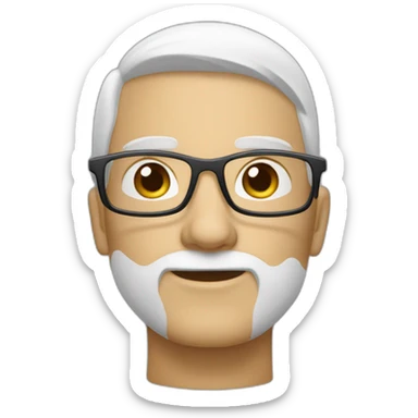 Quelqu’un avec des lunettes qui se coiffe sur les côtés et qui est blanc sticker